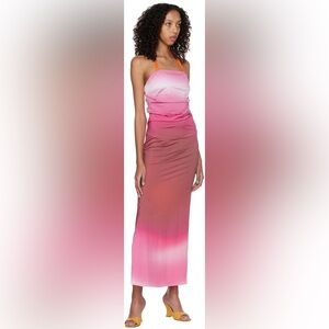 Gimaguas Lea Pink Gradient Maxi Tube Dress
